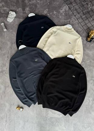 Чоловічий стильний теплий світер светр lacoste