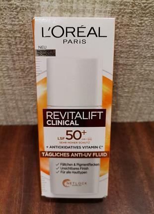 Флюид с витамином с для защиты лица spf 50 - l'oreal paris revital