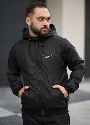 Вітровка чоловіча "windrunner jacket" nike чорна2 фото