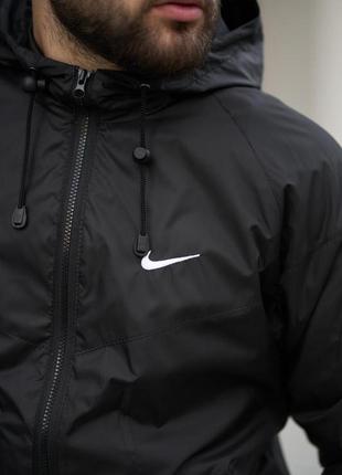 Вітровка чоловіча "windrunner jacket" nike чорна4 фото