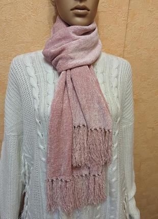 Оксамитовий велюровий шарф жіночий3 фото