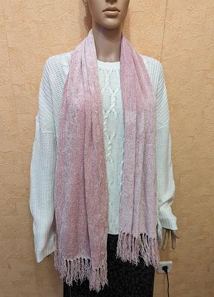 Оксамитовий велюровий шарф жіночий5 фото