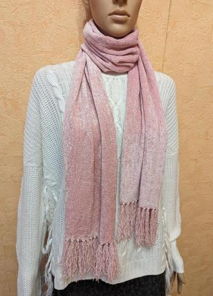 Оксамитовий велюровий шарф жіночий