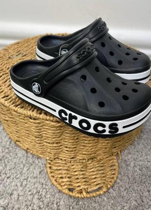 Детские кроксы сабо crocs bayaband kids black лидер продаж