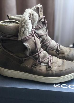 Черевики ecco, коричневі зі шнурівкою, 41 розмір