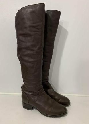 Тёплые женские кожаные сапоги на цигейке 37р.  23,5 см