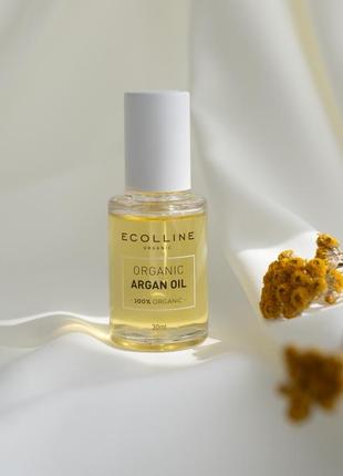 Органическое натуральное масло арганы ecolline organic argan oil