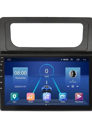 Штатна магнітола 10" lesko для volkswagen caddy iii 2004-2010 4/64gb 4g wi-fi gps top вольксваген