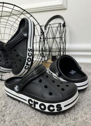 Crocs bayaband black детские кроксы в черном цвете для девочки и мальчика