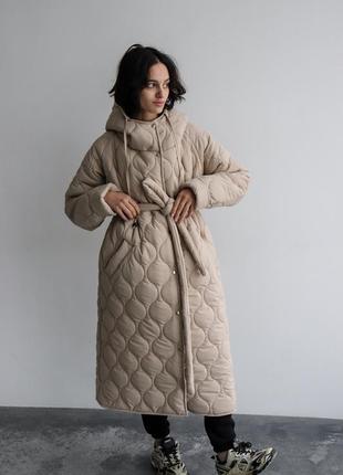 Пуховик с капюшоном (ванильный) s/m