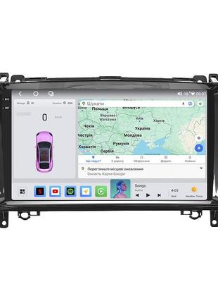 Штатна магнітола lesko для mercedes-benz a-клас ii (w169) 2004-2008г 9" 4/64 qled carplay 4g wi-fi 360 prime