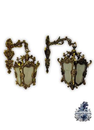 Антикварные бронзовые бра настенные светильники люстры лампы антикварное освещение...