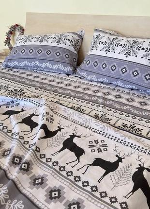 🎄🦌новогодний комплект постельного белья с оленями