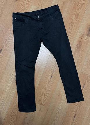 Брюки брюки мужские черные slim pull & bear man, размер 2xl - 3xl.