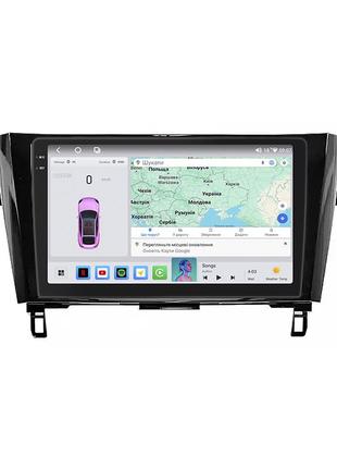 Штатная магнитола lesko для nissan qashqai ii рестайлинг 2017-н.в. 10" 4/64 qled carplay 4g wifi gps 360 prime