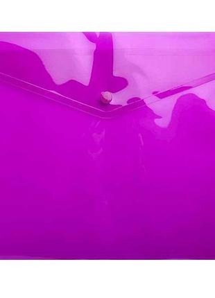 Папка-конверт а4 на кнопці, прозора, фіолетовий bm.3926-07 тм buromax