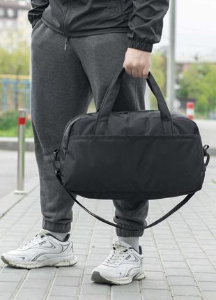 Спортивная сумка nike ego white черного цвета для тренировок, фитнеса и поездок2 фото