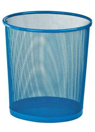 Кошик для паперів круглий 12л 265x265x280мм, металева, синій zb.3126-02 тм zibi