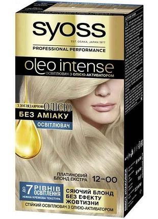 Фарба д/волосся oleo intense 12-00 платиновий блонд тм syoss