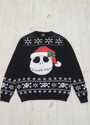 Новорічна різдвяна кофта світшот за мотивами nightmare before christmas jack skellington