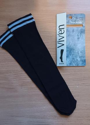 Стильные носки viven итальялия белые с черными полосками7 фото