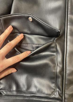 Кожаная куртка zara3 фото