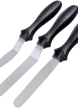 Набір кондитерських шпателей empire 3 шпателі 22 см із неіржавкої сталі