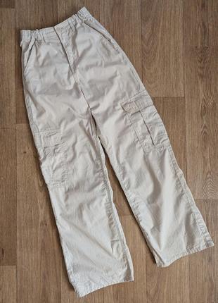 Новые летние хлопковые легкие штаны карго h&m 13-14 лет 158-164 см на худенькую