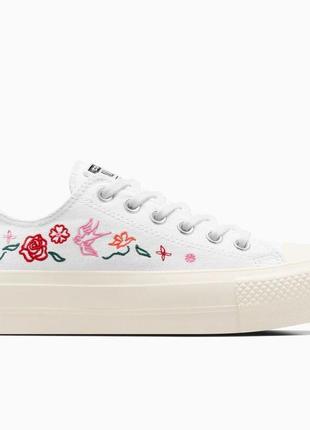 Converse кеды с вышивкой chuck taylor all star lift platform оригинал