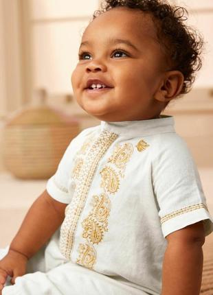 Ромпер вышивка вышиванка next baby одежда на крестины