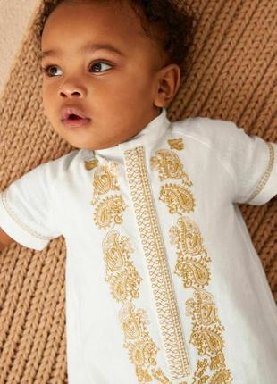 Ромпер вышивка вышиванка next baby одежда на крестины