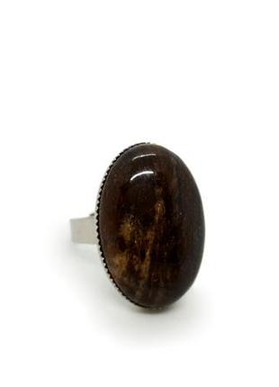 🤎💍 кольцо безразмерное овал натуральный камень бронзит