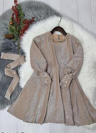 Стильна сукня для дівчинки
тканина люрекс на трикотажі