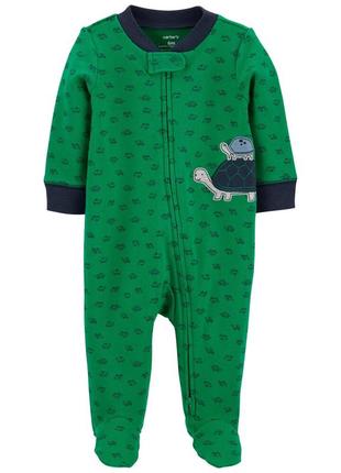 Carters хлопковый человечек пижама поддева слип turtle