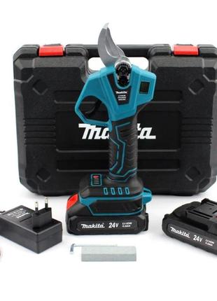 Аккумуляторный секатор makita dup 270 digital (24v, 5ah), акб секатор макита с экраном