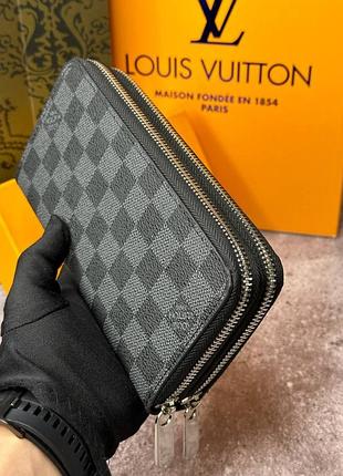 Чоловічий шкіряний гаманець louis vuitton на дві змійки k042