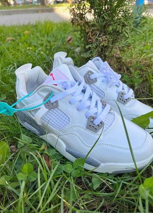 Кроссовки nike air jordan 4 retro white areo