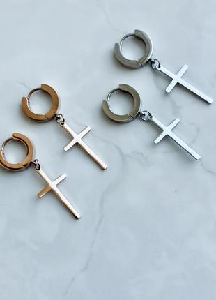 Сережки хрестики