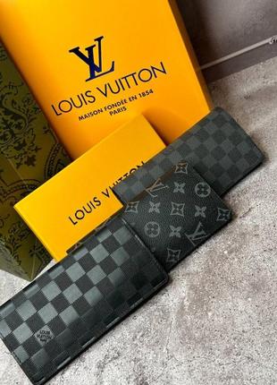 Чоловічий шкіряний гаманець louis vuitton brazza damier infini k041-25 фото