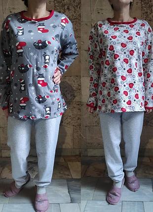 Пижама теплая женская начес большого размера