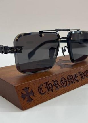 Окуляри chrome hearts 8277 в чорній оправі