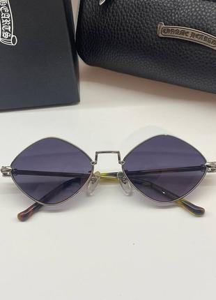 Окуляри chrome hearts diamond dog в сріблястій оправі