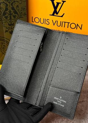 Чоловічий шкіряний гаманець louis vuitton brazza monogram eclipse k041-13 фото