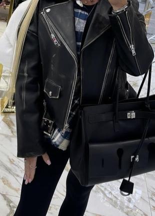 Куртка кожаная косуха prada
