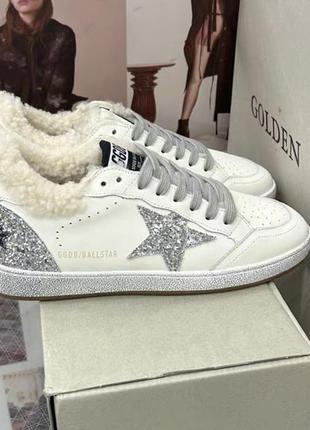 Кроссовки мех зима golden goose