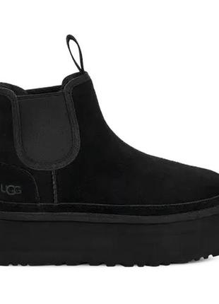 Зимние ботинки ugg neumel platform chelsea boot black7 фото