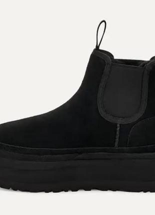 Зимние ботинки ugg neumel platform chelsea boot black5 фото