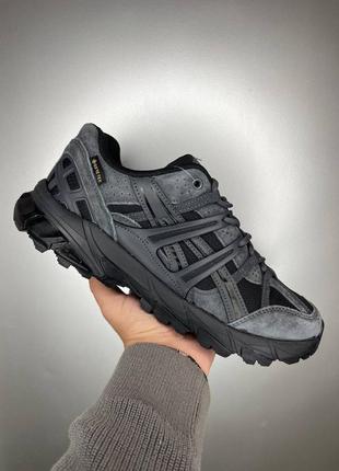 Зимові чоловічі кросівки asics gel-sonoma 15-50 gore-tex winter grey асікс сірого кольору термо
