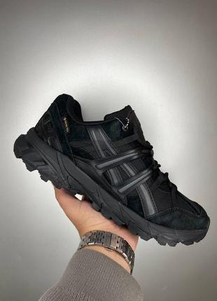 Зимові чоловічі кросівки asics gel-sonoma 15-50 gore-tex winter black асікс чорного кольору термо