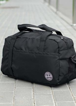 Спортивна сумка stone island ego чорного кольору для тренувань, фітнесу та поїздок сумка стон айленд8 фото